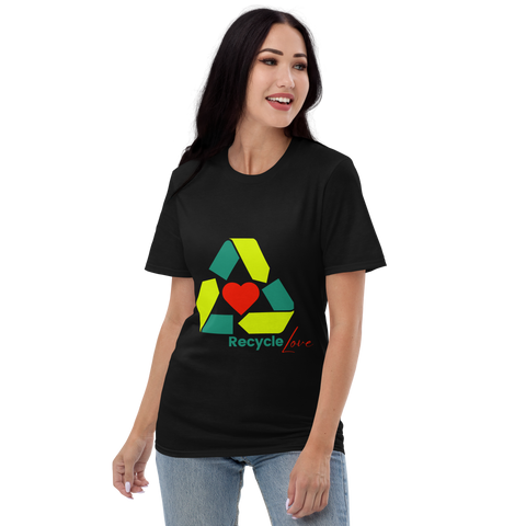 Recycle Love Unisex T-Shirt  (Green Logo)