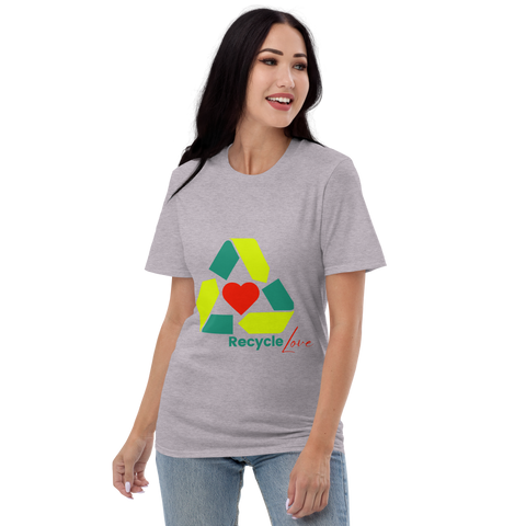 Recycle Love Unisex T-Shirt  (Green Logo)