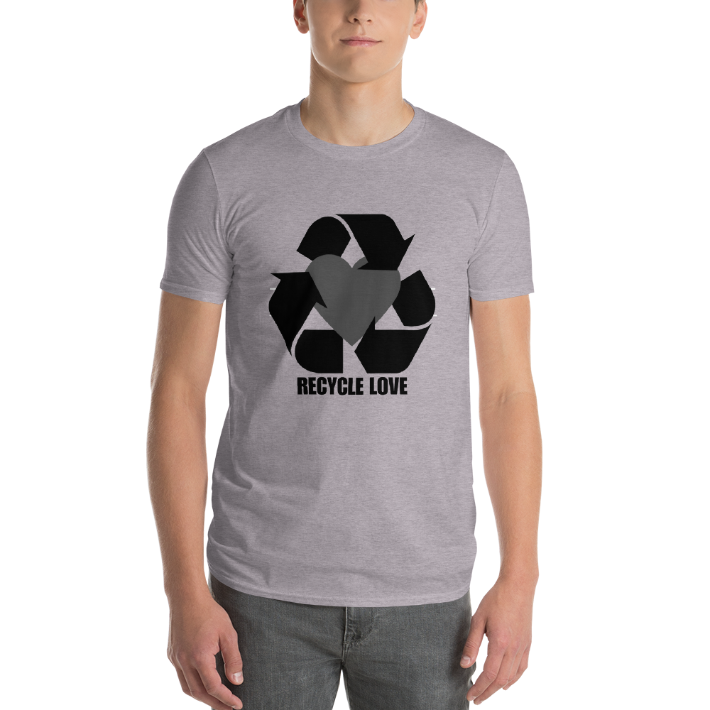 Men's Recycle Love T-Shirt (Black Logo)