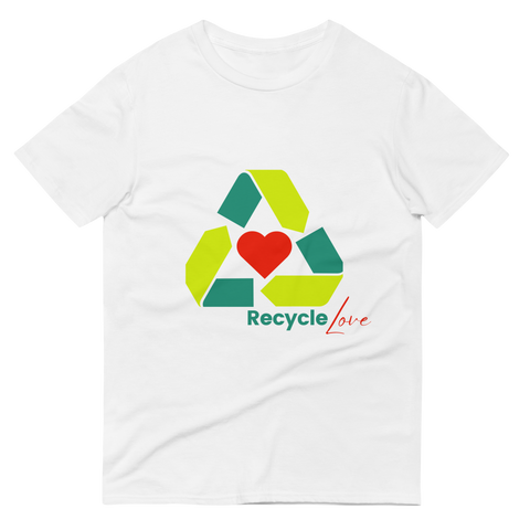 Recycle Love Unisex T-Shirt  (Green Logo)