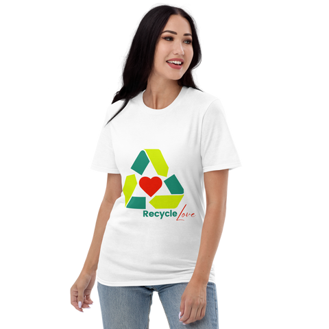 Recycle Love Unisex T-Shirt  (Green Logo)