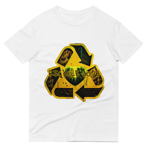 Recycle Love Unisex T- Shirt (Yellow Gold Logo)