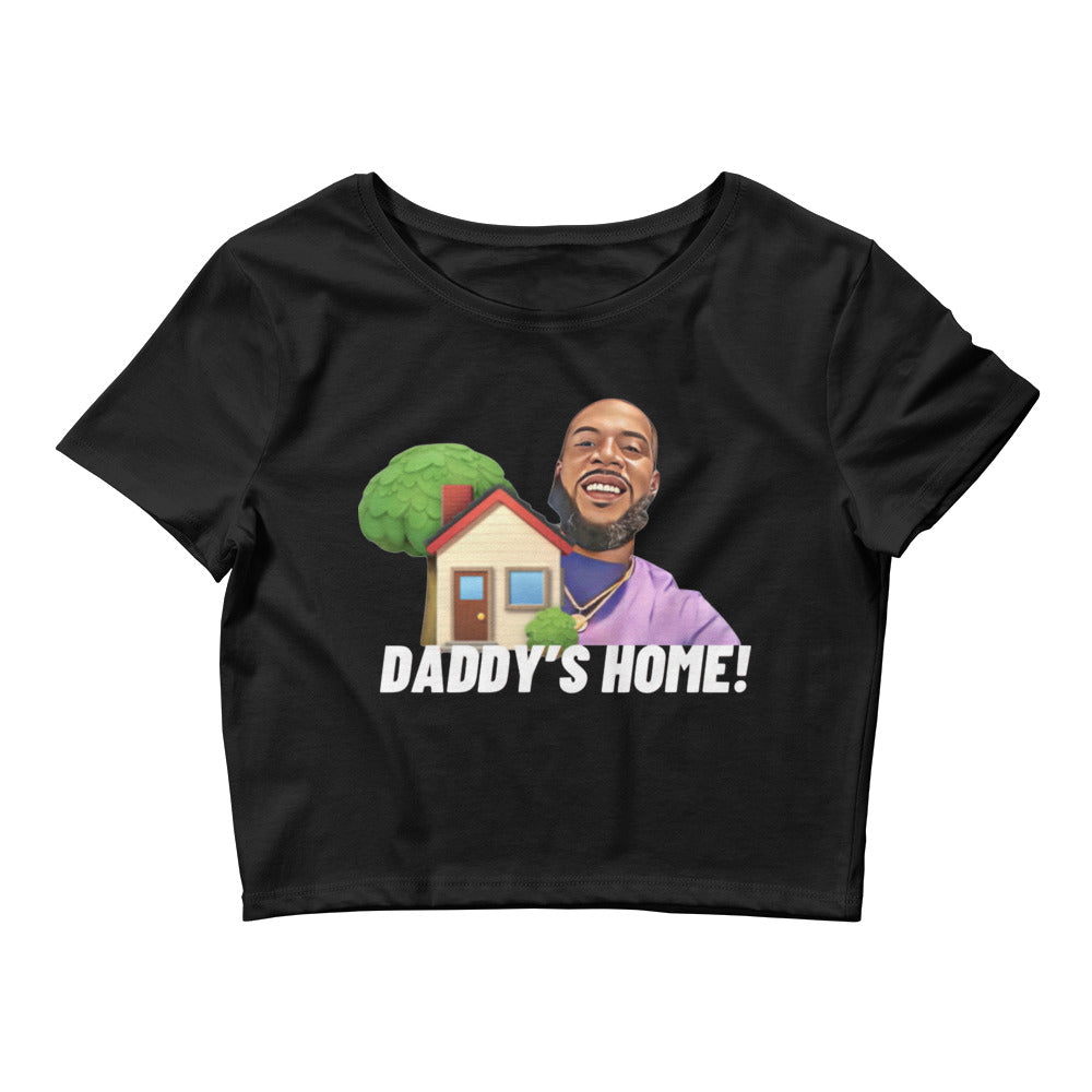 Daddy's Home Women’s Crop Tee - Black